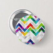 Chevron Rainbow Ronde Button 5,7 Cm (Voorkant /achterkant)