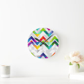 Chevron Rainbow Ronde Klok (Huis)