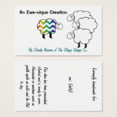 Chevron Rainbow Sheep Hang Label en Visitekaartje (Voorkant /achterkant)