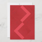 Chevron Red Bold Invitation – Save The Date (Voorkant)