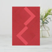 Chevron Red Bold Invitation – Save The Date (Staand voorkant)
