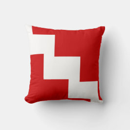 Chevron Red en White Toss Pillow Kussen