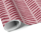 Chevron Red Pattern Christmas Cadeaupapier (Rol Hoek)
