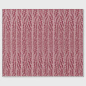 Chevron Red Pattern Christmas Cadeaupapier (Vlak)