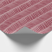 Chevron Red Pattern Christmas Cadeaupapier (Hoek)