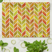 Chevron Red Sage Kitchen Towel Theedoek (Gevouwen)