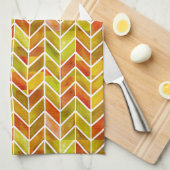 Chevron Red Sage Kitchen Towel Theedoek (Quarter Fold)