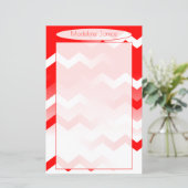 Chevron Red & White-artikelen voor handschrift (Staand voorkant)