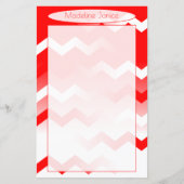 Chevron Red & White-artikelen voor handschrift (Voorkant)