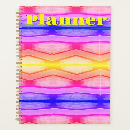 Chevron regenboog planner (Voorkant)