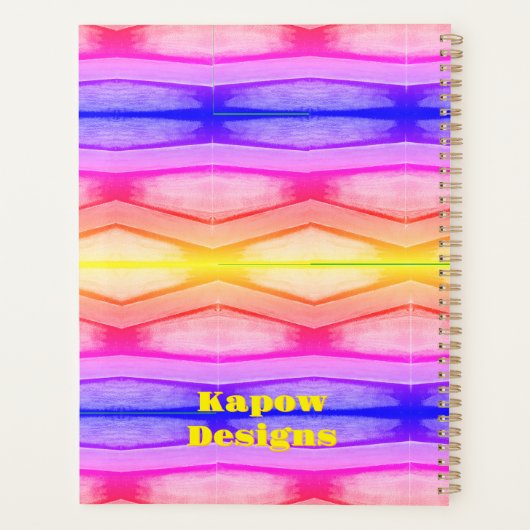 Chevron regenboog planner (Achterkant)