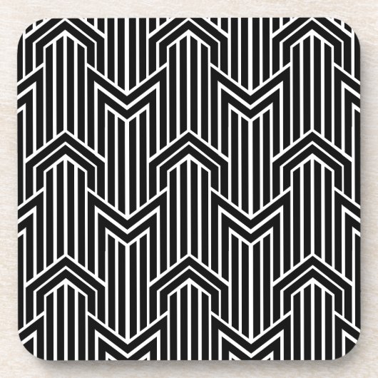 Chevron Retro Art Deco Seamless Pattern Drinkware Bier Onderzetter (Voorkant)