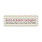 Chevron Return-adreslabels Etiket (Voorkant)