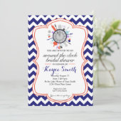 Chevron rond de Klok Bridal Shower Kaart (Staand voorkant)
