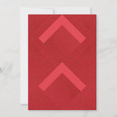 Chevron Rood Aanpasbaar Kaartontwerp Save The Date (Voorkant)