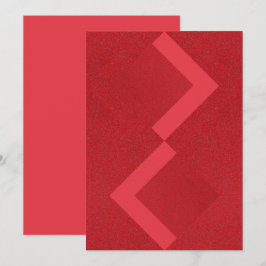 Chevron Rood Bold Uitnodiging – Aanpasbaar