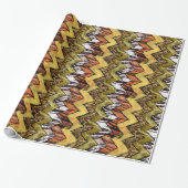 Chevron Safari Cadeaupapier (Uitgerold)