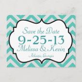 Chevron Save the Date Briefkaart (Voorkant)
