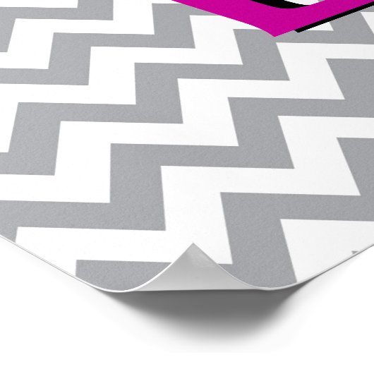 Chevron Seven Letter Name Growth Chart Poster (Hoek)