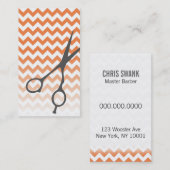 Chevron Shears Barber/Cosmetoloog Visitekaartje (Voorkant / Achterkant)