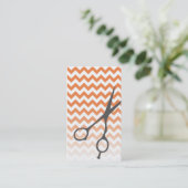 Chevron Shears Barber/Cosmetoloog Visitekaartje (Staand voorkant)