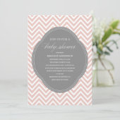 CHEVRON SHOWER | BABY SHOWER INVITATIONS KAART (Staand voorkant)