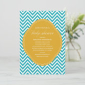 CHEVRON SHOWER | BABY SHOWER INVITATIONS KAART (Staand voorkant)