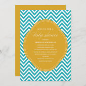 CHEVRON SHOWER | BABY SHOWER INVITATIONS KAART (Voorkant / Achterkant)