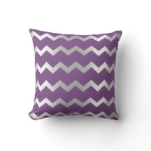 Chevron Silver Gray Paars Amethyst Metal Stripes