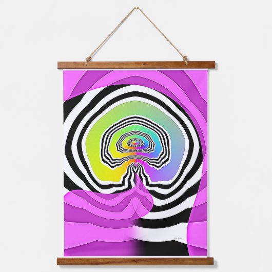 Chevron Spirals Lines Series of 3 Hangend Wandkleed (Voorkant)