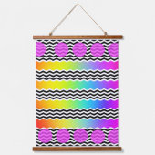 Chevron Spirals Lines Series of 3 Hangend Wandkleed (Voorkant 2)