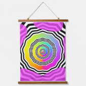 Chevron Spirals Lines Series of 3 Hangend Wandkleed (Voorkant 3)