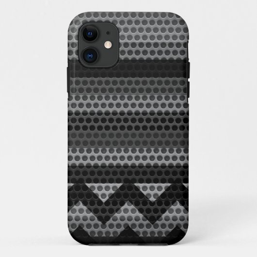 Chevron Stainless Steel Hole Metal 2 Case-Mate iPhone Case (Achterkant)