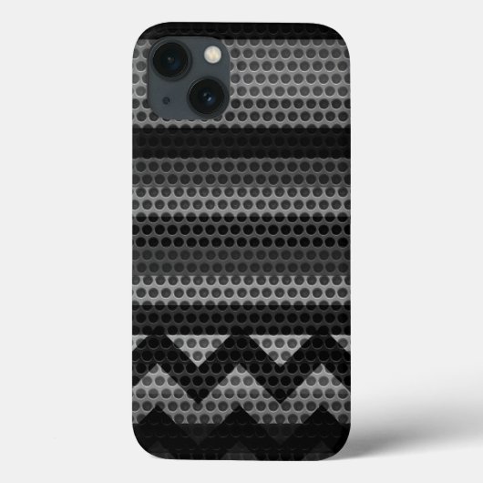 Chevron Stainless Steel Hole Metal 2 Case-Mate iPhone Case (Achterkant)