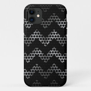 Chevron Stainless Steel Hole Metal Case-Mate iPhone Case