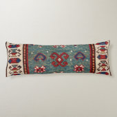 Chevron Stars Blue Light Blauwgroen  Lichaamskussen (Achterkant)