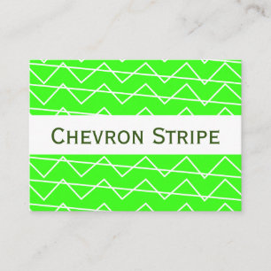 Chevron Streep Neon Groen Geometrisch Visitekaartje