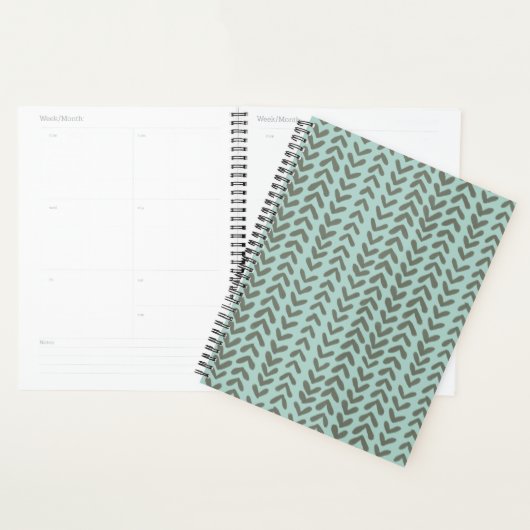 Chevron streep - salie groen planner (Display)