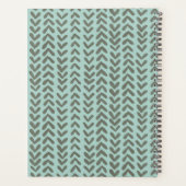 Chevron streep - salie groen planner (Achterkant)
