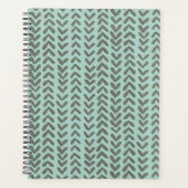 Chevron streep - salie groen planner (Voorkant)