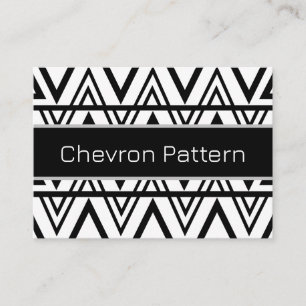Chevron Streep Zwart en Wit Chevron Streep Visitekaartje