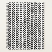 Chevron streep - zwart planner (Voorkant)