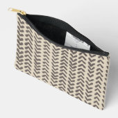 Chevron streeppatroon - kleibruin etui (Open)