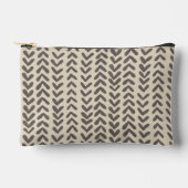 Chevron streeppatroon - kleibruin etui (Voorkant)