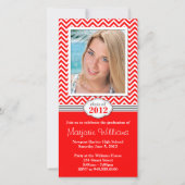 Chevron Stripe Afstuderen Invitation Class of 2012 (Voorkant)