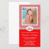 Chevron Stripe Afstuderen Invitation Class of 2012 (Voorkant / Achterkant)