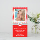 Chevron Stripe Afstuderen Invitation Class of 2012 (Staand voorkant)