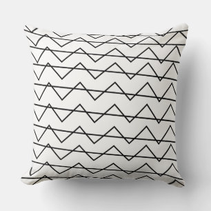 Chevron Stripe Black en White Geometric Pattern Kussen