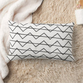 Chevron Stripe Black en White Geometric Pattern Kussen (Deken)