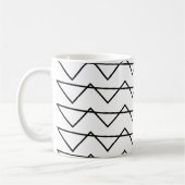 Chevron Stripe Black en White Koffiemok (Links)